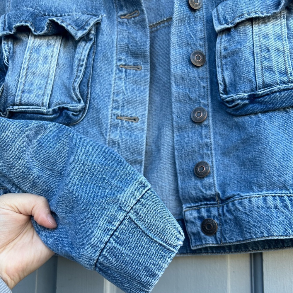 Buffalo David Bitton size S/P denim buttoned jacket with 2 front pockets - Picture 3 of 8